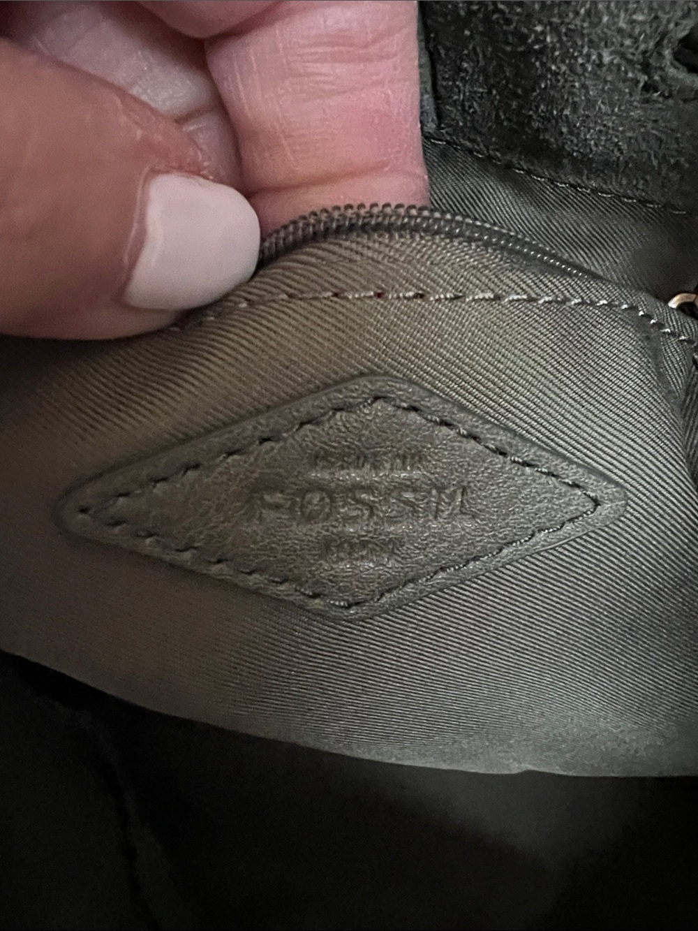 FOSSIL COOPER Leather Drawstring Bucket Bag - Picture 5 of 5